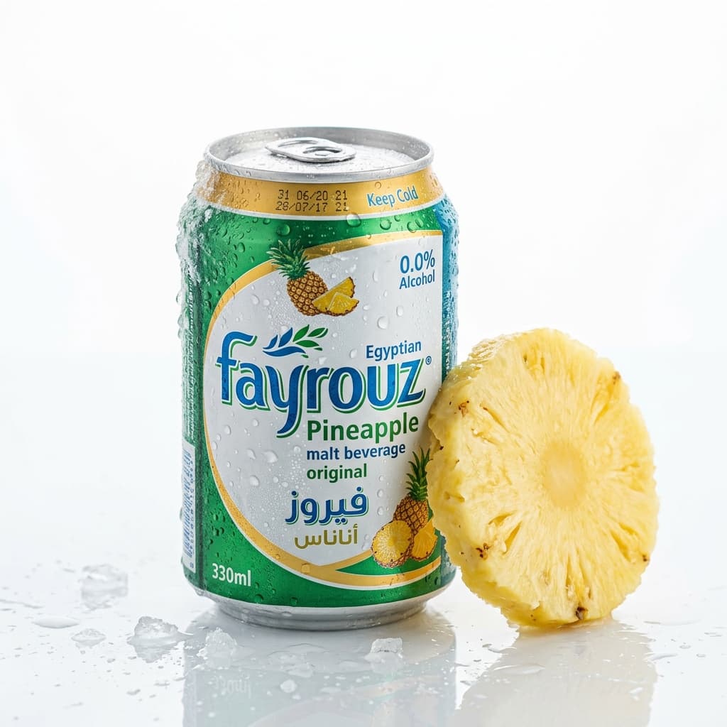 Product Photo: Fayrouz Pineapple Sparkling Malt Drink 330ml